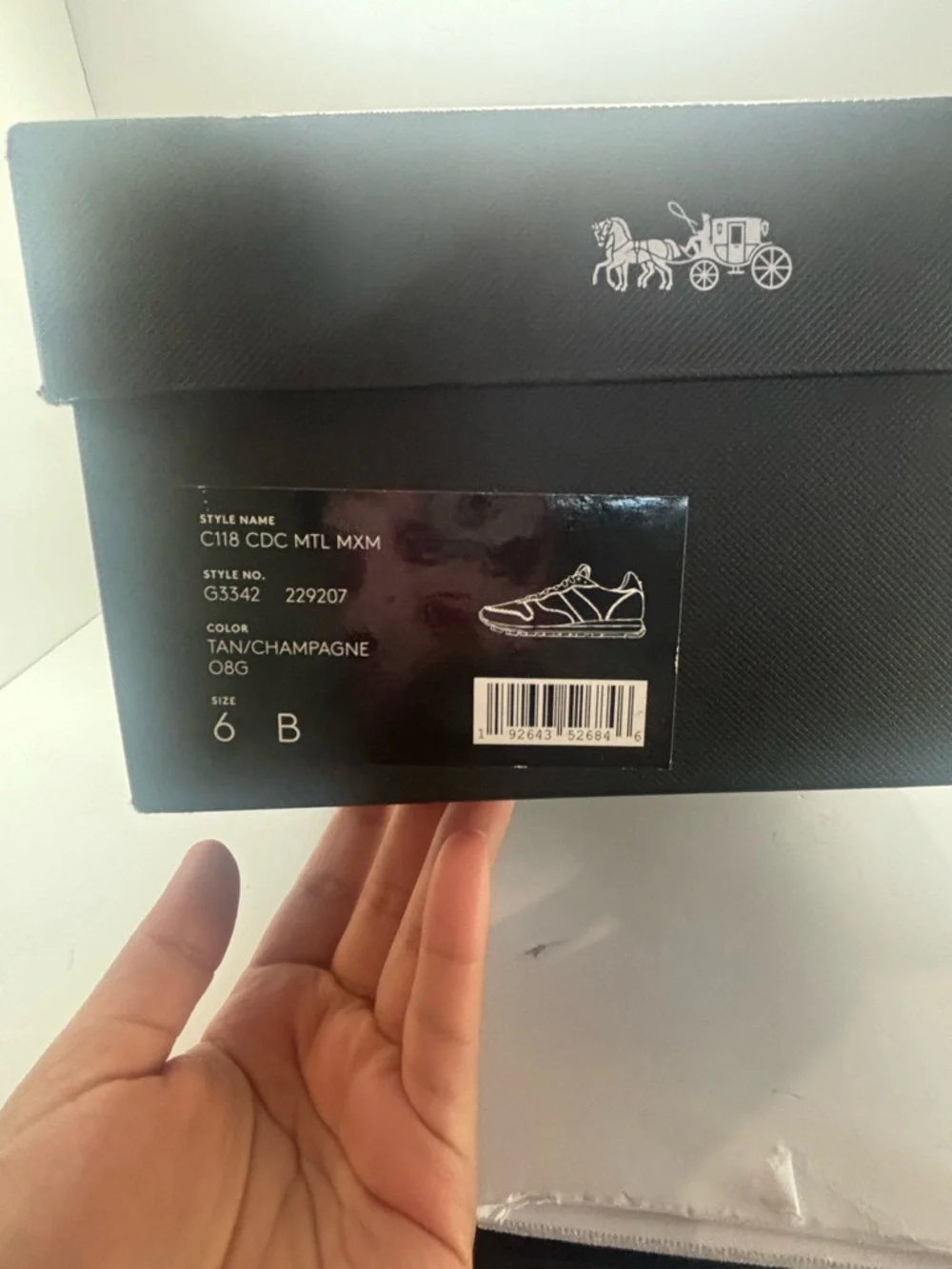 Coach Metallic and Beige Runner Sneakers - Picture 7 of 7